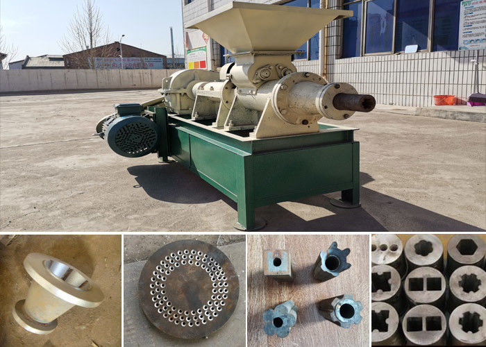 Round wood rod screw charcoal extruder machine