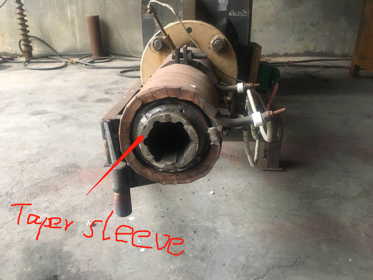 taper sleeve of briquette making machine