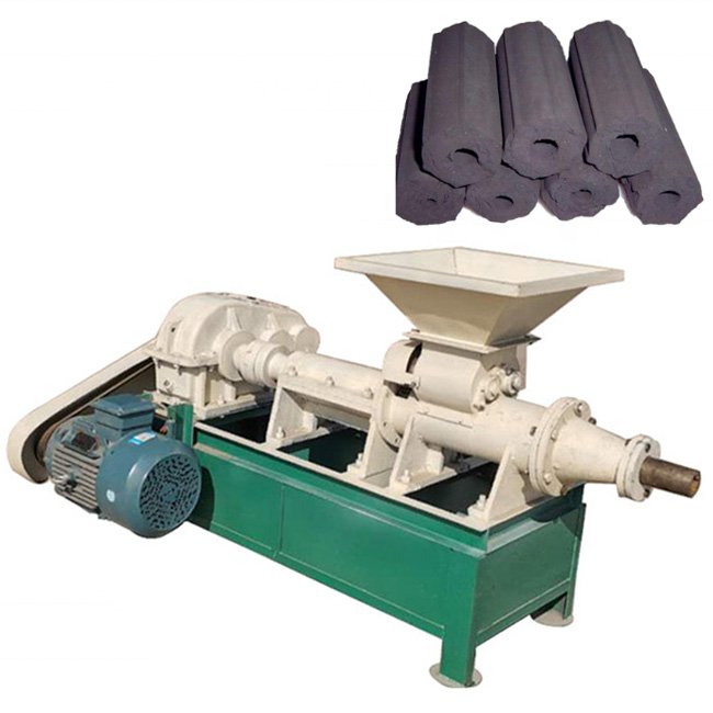 Charcoal briquette press extruder machine