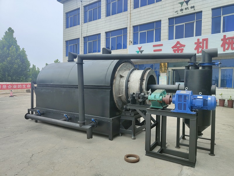 Rotory type charcoal making machine