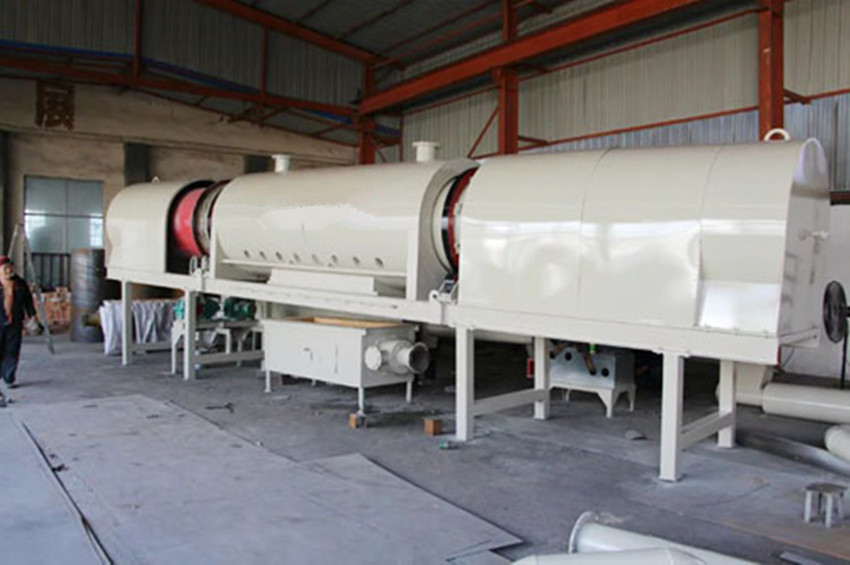 Continuous wood chips charcoal carbonization furnace