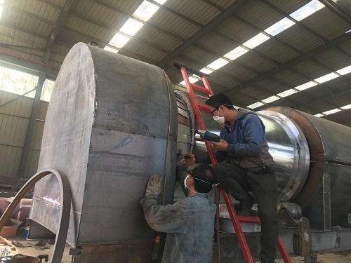 Smokeless rice husk continous carbonization furnace