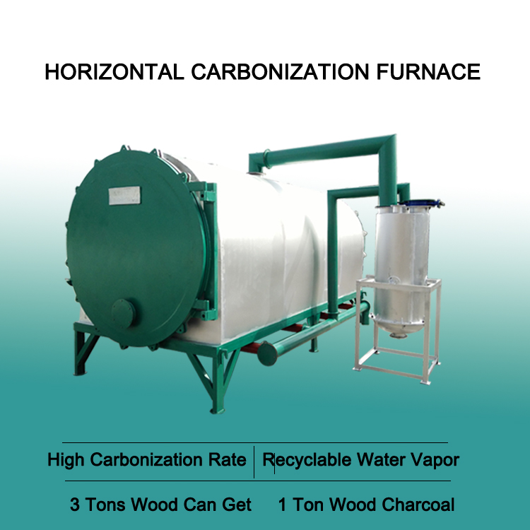 Horizontal Type Wood Log Carbonization Stove