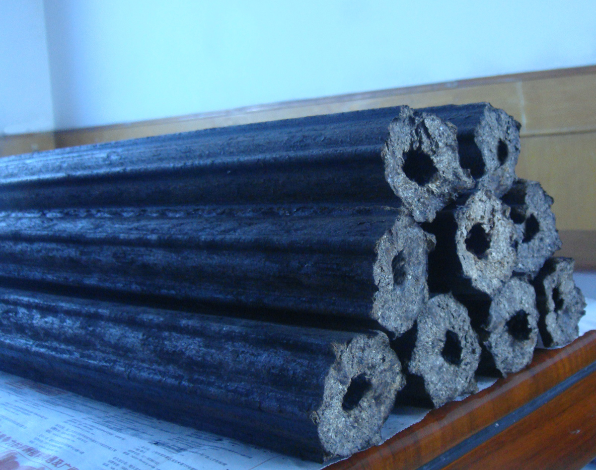 Hexagon shape briquettes for BBQ