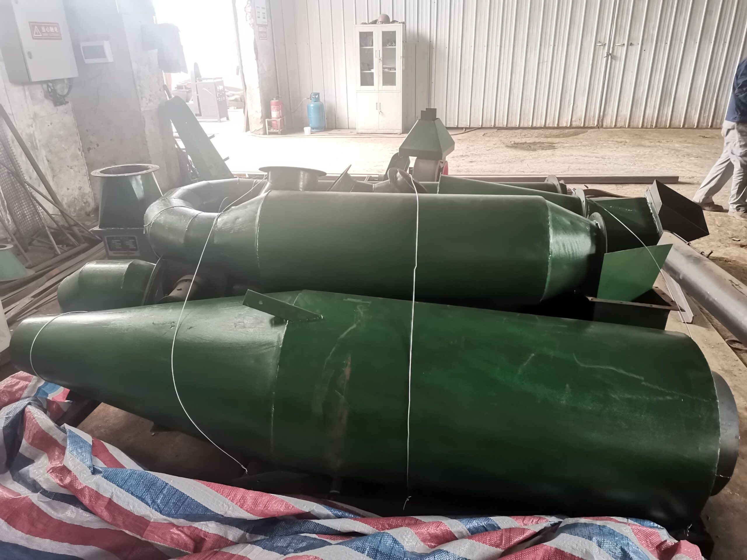 hot airflow rice husk rotary dryer machine