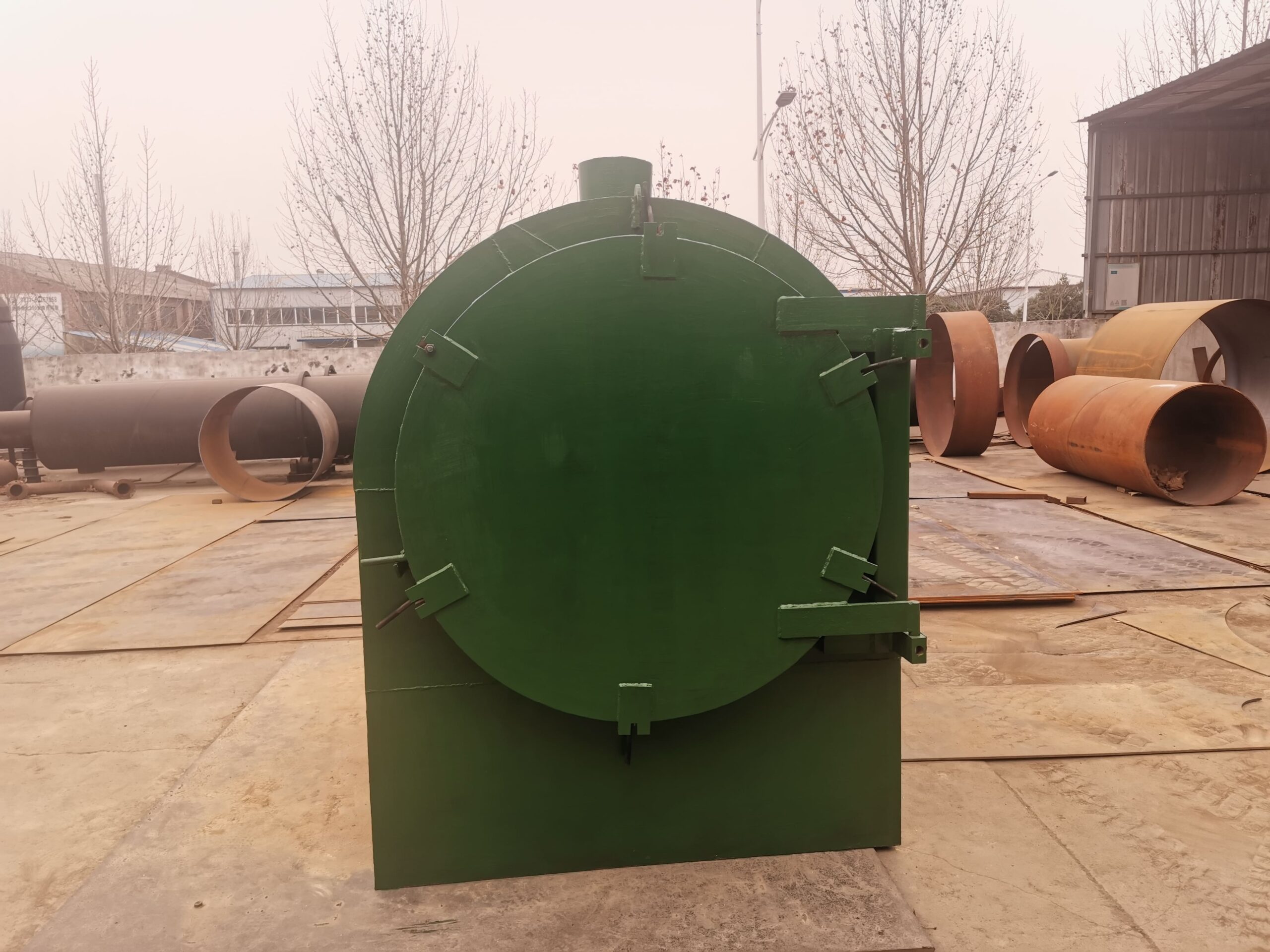 Hot sale horizontal coconut shell charcoal making furnace