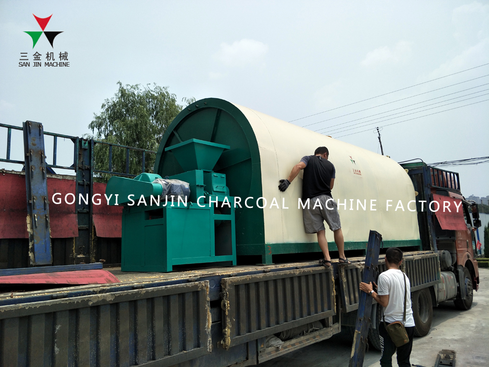 Bamboo coconut lump charcoal making machine
