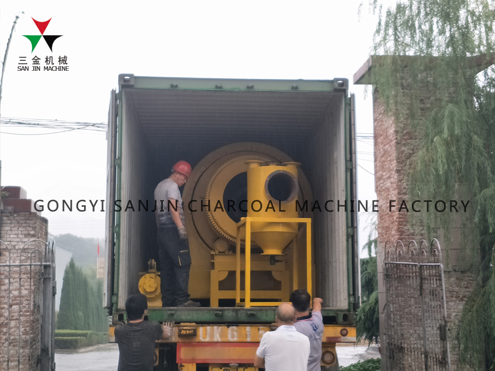 Smokeless bbq charcoal making machine